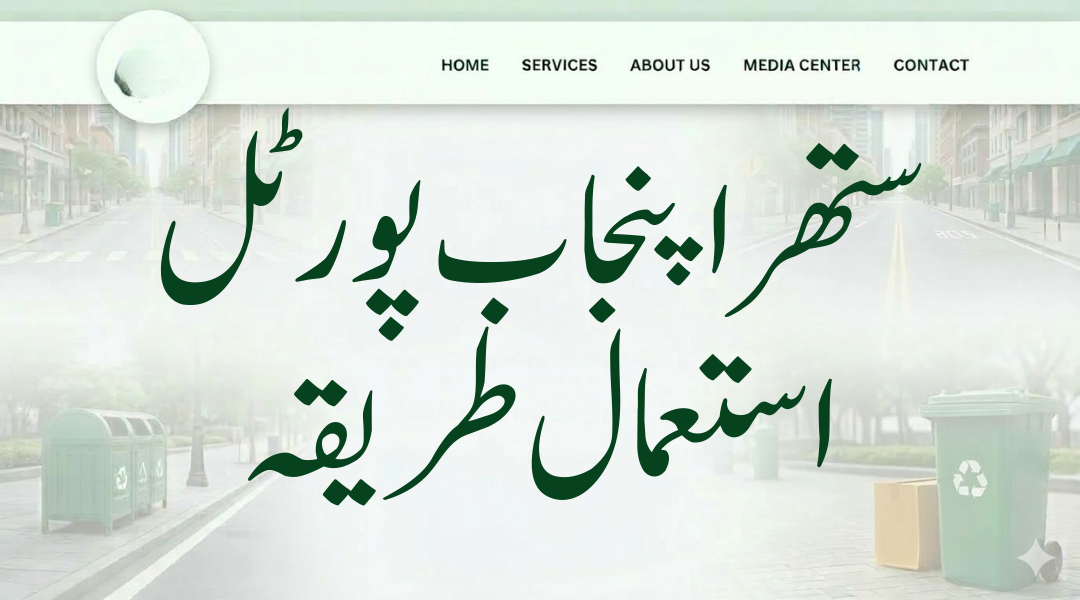 Suthra Punjab portal guide showing dashboard, complaint submission, status tracking and schedule features (ستھرا پنجاب پورٹل استعمال طریقہ)